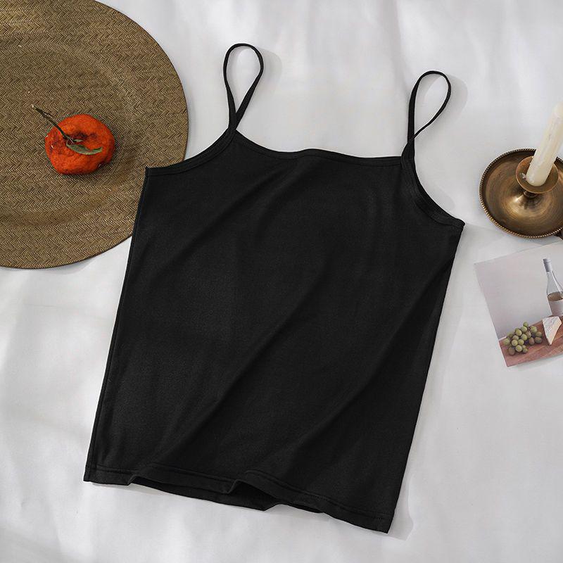 Women's Versatile Sleeveless Mid-Length Camisole - Thin Base Layer & Outerwear Top
