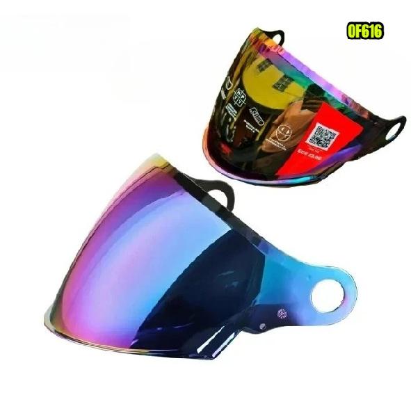 Caldo per LS2 AIRFLOW II Casco Jet Visiere Argentate, per LS2 OF616 Lente Casco, Casco Moto Open Face Lente Colorata
