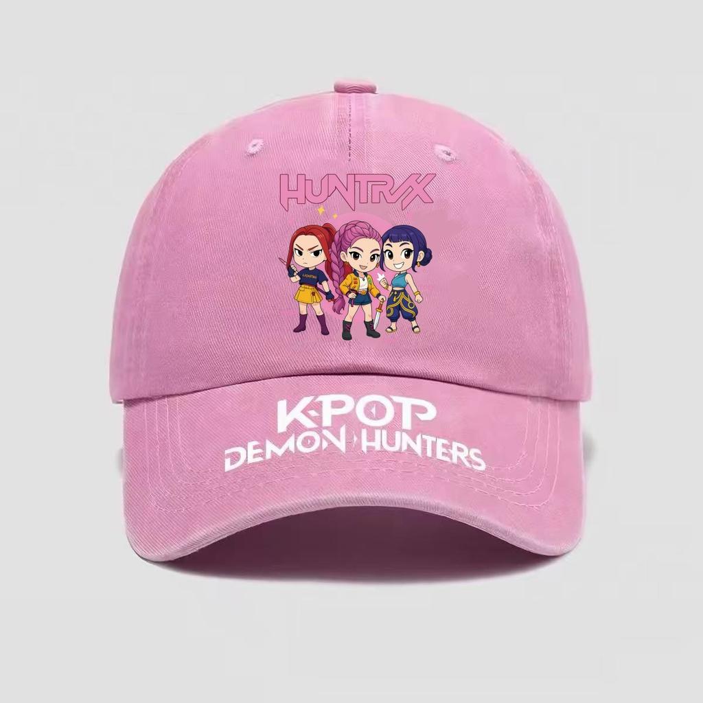 Demon Hunter Girls' Printed Baseball Cap, Retro Baseball Cap, Casual Cotton Sports Washed Cap