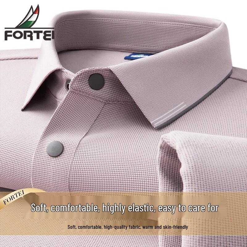 Men s Business Casual Waffle Knit Long-Sleeve Polo Shirt XL