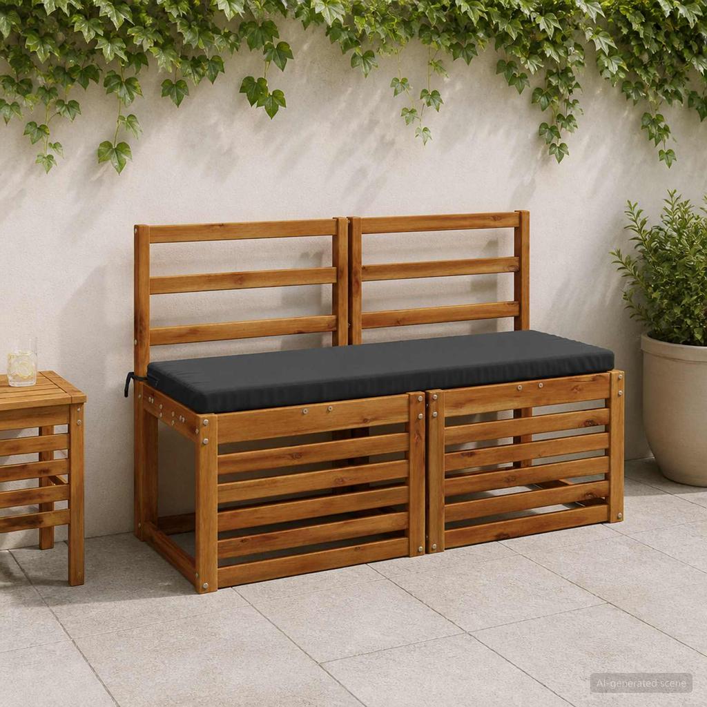 Bench Cushion SOEST 100percent  Polyester Anthracite 100 x 40 x 5 cm