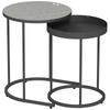 Set of Two Industrial Nesting Tables - Grey