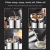 Oil Strainer Pot Stainless Steel Bacon Grease Can Oil Storage Can Container with Fine Mesh for Storing Frying Oil and