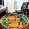 1pc Garfield Cat Office Round Area Rug, Under Office Chairs Bedroom Living Room Home Decor, Available in Various Sizes
