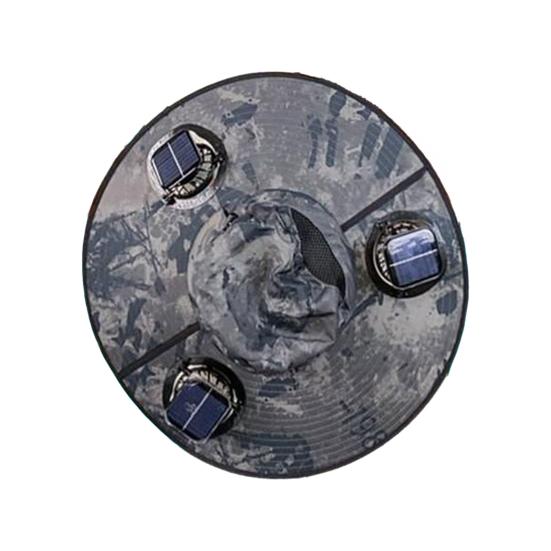Bærbar Kølende Solhat, Udendørs Aktivitetskasket med Indbygget Ventilator Solenergisystem, UPF 50+ Åndbar Bredskygget Hat til Vandring Camping Fiskeri