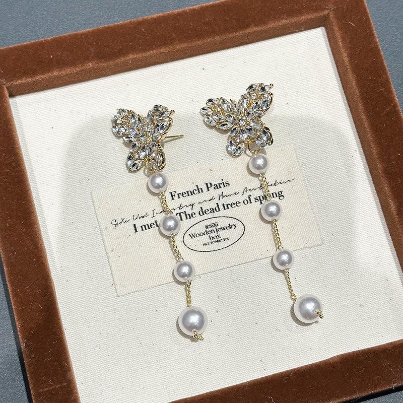 Long Fringed Earrings, Niche Design Sense, High-end Light Luxury Versatile Earrings, Women's Simple Temperament Earrings