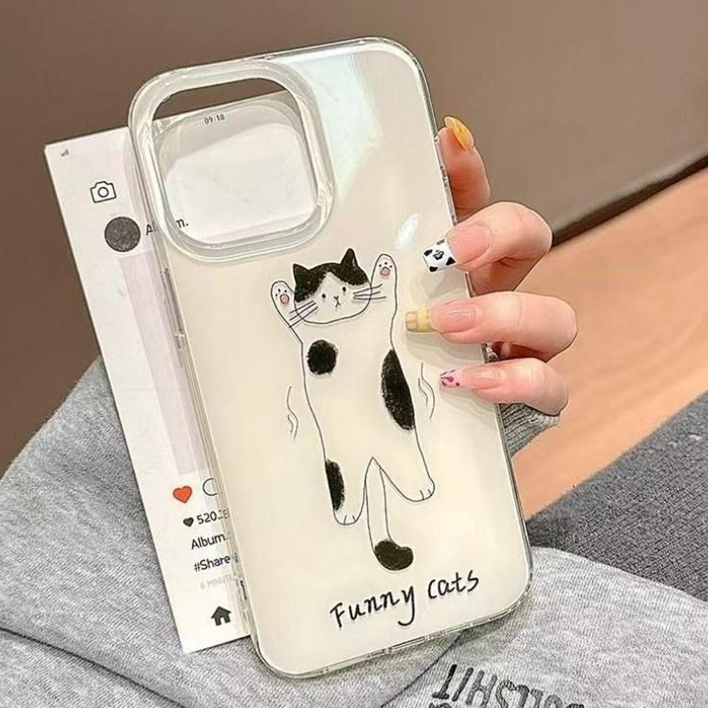 Little Black Cat IMD Aurora Phone Case Tin Foil Phone Case Borderless Glacier Pattern Phone Case Wave Point Phone Case