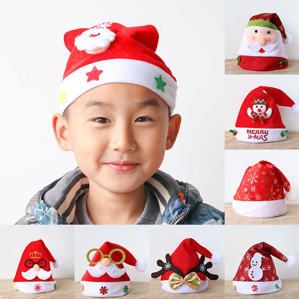 Parent Children Christmas Hat Unisex Adult Kids Santa Hat Xmas Holiday Hat for Festive Party New Year Gift for Kids