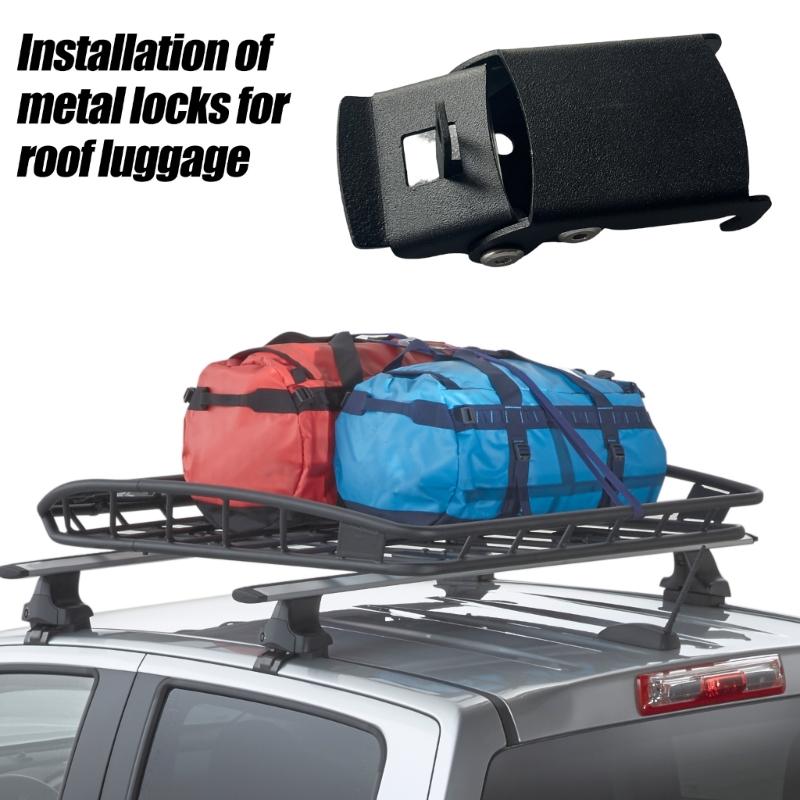 Hinged Roof Rack Installation Fastener Clasp with Stainless Steel Construction and Distinct Attachment Points for Securing Connection Hardware
