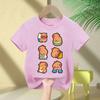 2026 Cute Capybara Funny Print Children's T-shirt Summer Polyester Boys Girls Short-sleeved Shirt Casual Boys Girls Clothes Tee Top