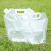 5L Portable Water Bag Reusable Foldable Emergency Water Canister With Lid + Handle For Camping Hiking Travel