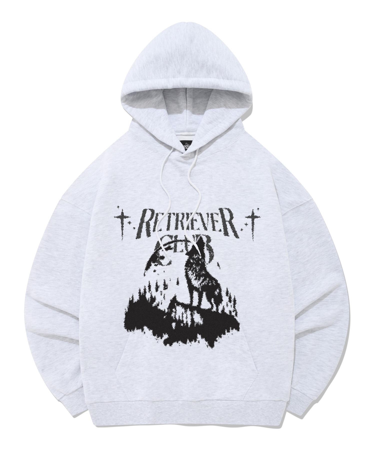 Retriever Club With The Moon Hoodie [Melange Gray] Melange Gray/L
