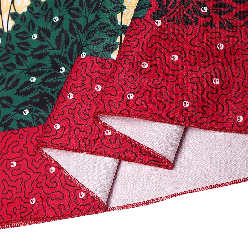 Oversized Women O Neck Ruffled Batwing Sleeve Printed Loose Maxi Kaftan Dress