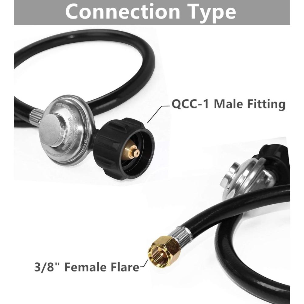 BBQ Propane Hose Assembly with Regulator Featuring Sturdy Construction for Safe and Efficient Propane Supply to Your Grill