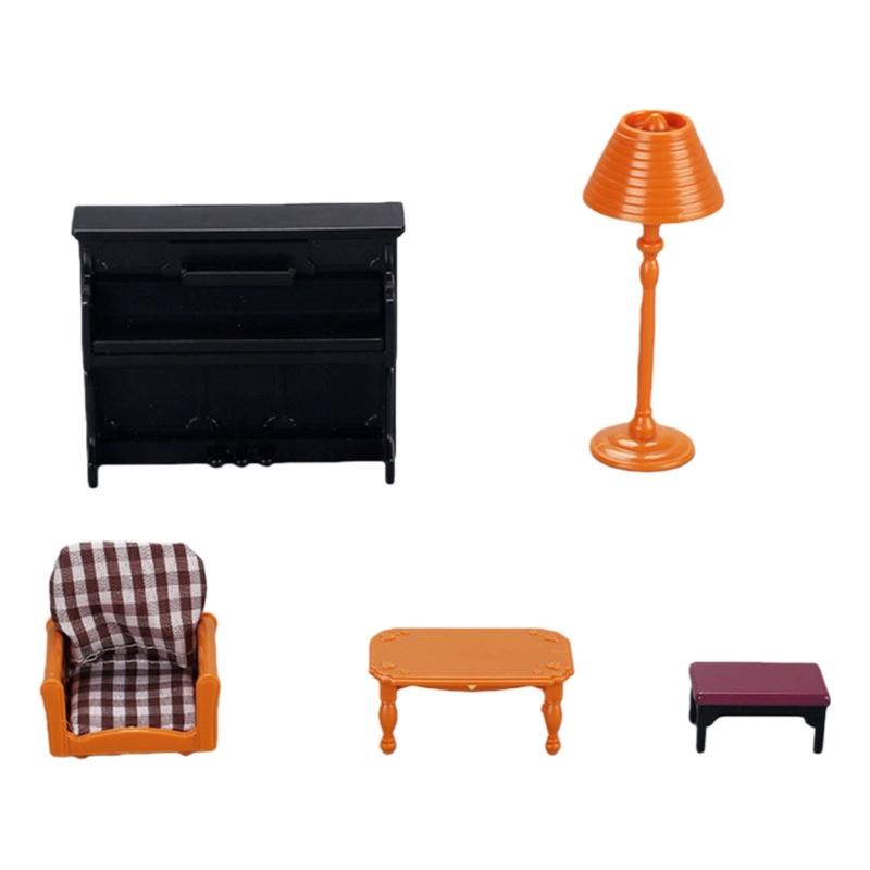 

Dollhouses Model Instrument Dollhouses Stool Accessory Realistic Playset 1:12 Instrument Model Role Play Toy 1