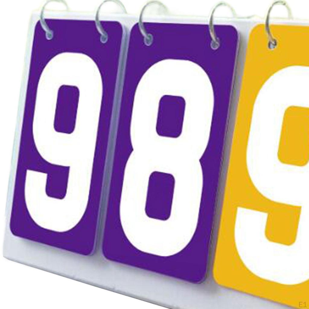 4 Digit Multi-Sports Scoreboard, Flip Scoreboard for Football Basketball Badminton Tennis Ball Games