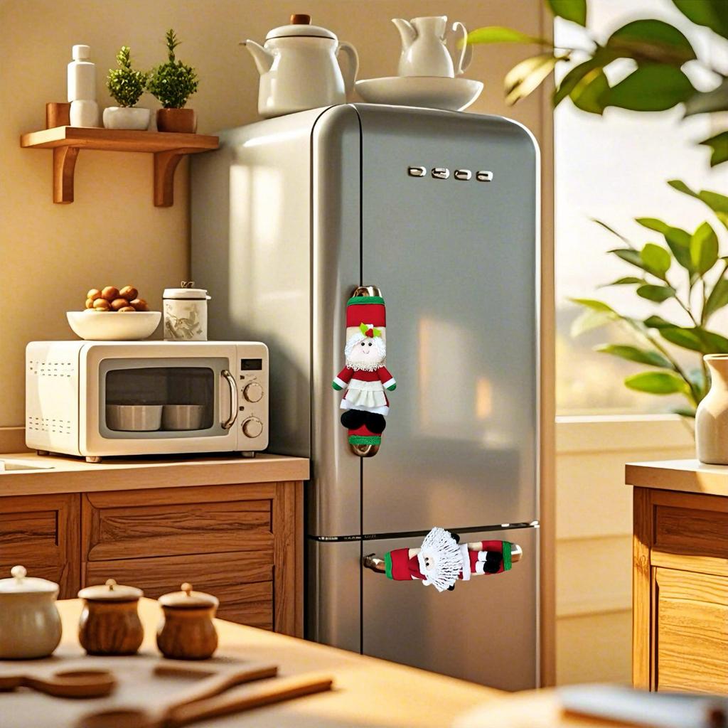 Christmas Refrigerator Handle Cover and Ornament