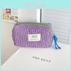 Classic Gingham Octagon Pencil Case With Cotton Material For Daily Use And Travel