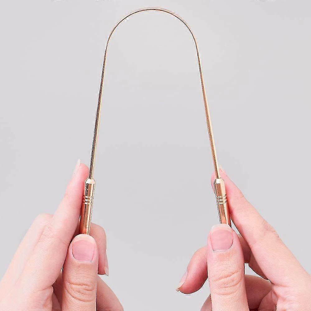 Pack Of 2 Copper Tongue Scraper Cleaner | Dentist Recommended For Dental Health And Fresh Breath