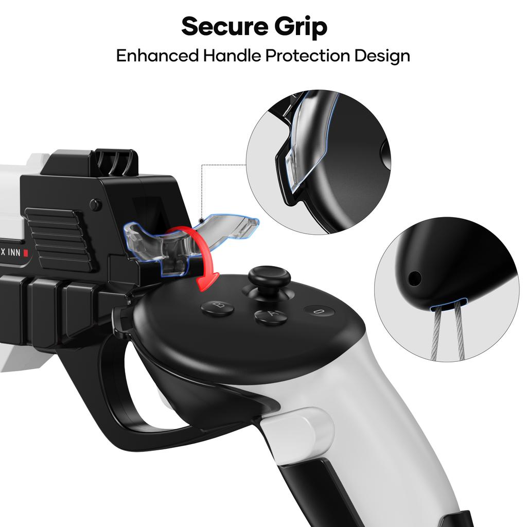 Haptic Gun for Meta Quest 3, 3S