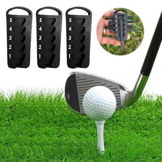 Adjustable Golf Tee Height Tool Precision Tee Height Setter for Consistent Swings Multi-functional Tee Holder for Golf Bags