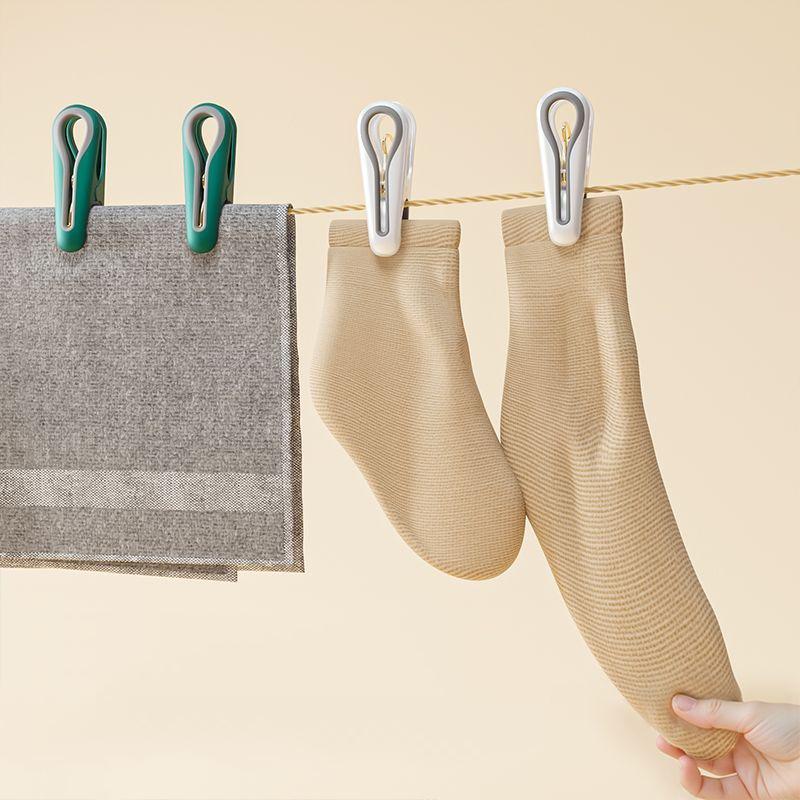3/30pcs Plastic Clothes Pins Non-slip Anti-Rust Springs Heavy Duty Windproof Clothespins Household Bedroom Towel Peg Clamps