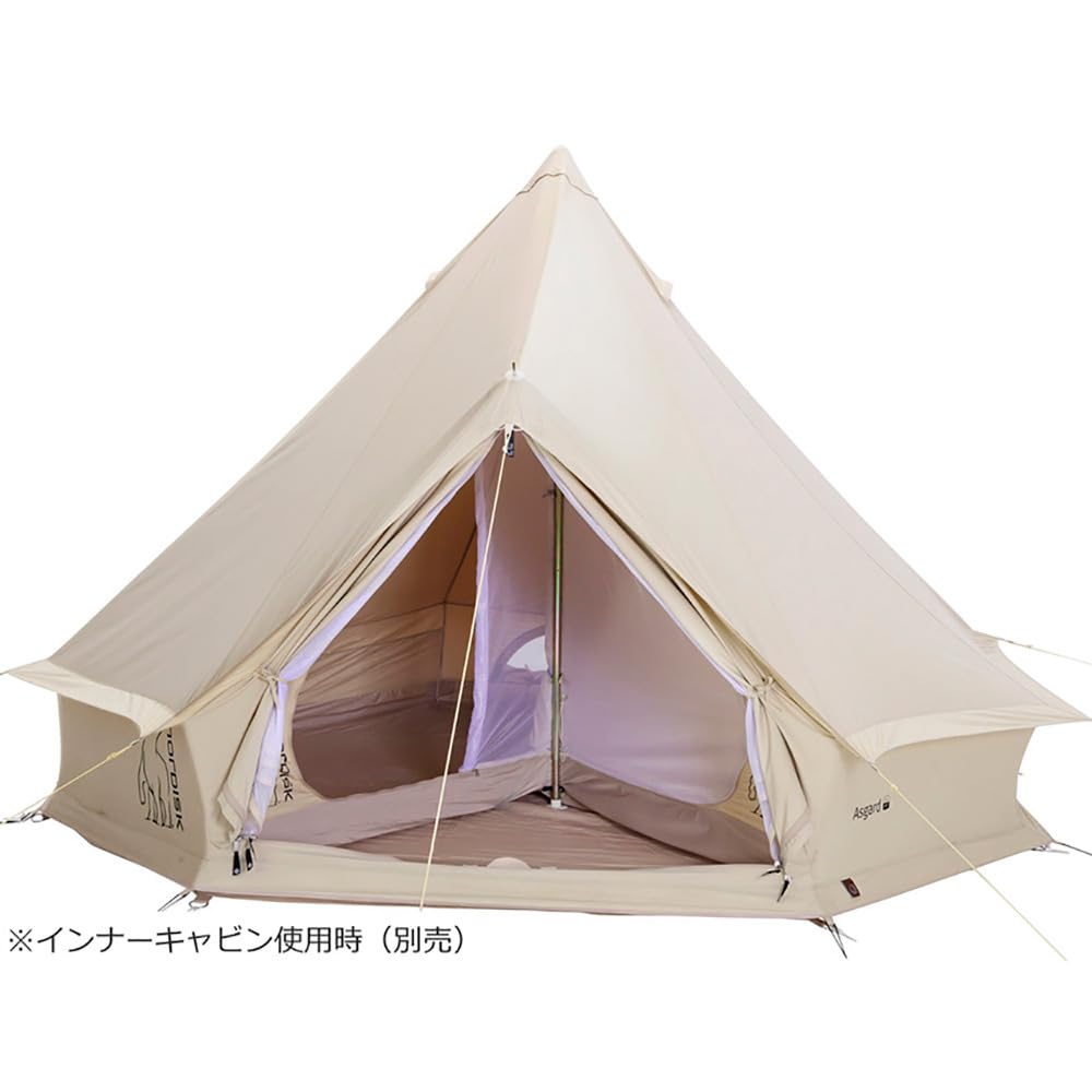 NORDISK 242012 Venkovní stan Asgard 7.1 White Legacy Series s centrální tyčí pro 3-4 osoby [Originální japonský produkt] s japonskou visačkou