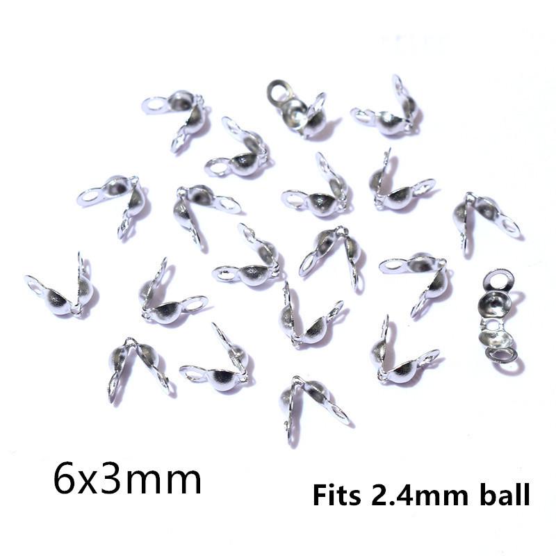 

200-Piece Stainless Steel Double Snap Pendant & Bead Clasp Kit for DIY Jewelry 200 pcs/bag