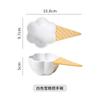 Eiscreme-förmige Keramik-Dessertschale Frühstücksschalen Griff Nudelschale Essteller Obstteller Suppenschalen Snackschalen Tablett