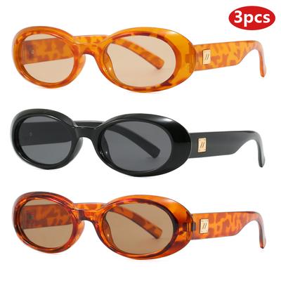 1Pcs Retro Oval Sunglasses Women Luxury Black Shades UV400 Protection Punk Brand Sun Glasses Unisex Outdoor Cycling Goggles
