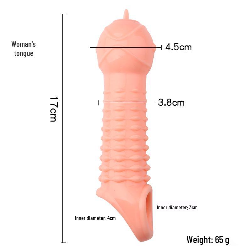 Butternut Hammer Silicone Wolf Tooth Cock Ring and Sleeve - Adult Men's Sex Toy