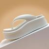 EVA thick bottom flip flops for women's summer height increasing slippers, fashionable outerwear, simple clip on sandals, and sponge heels