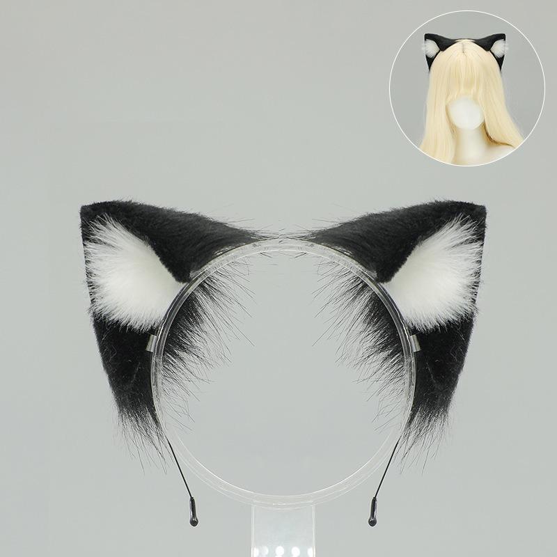 Plush Simulation Cat Ears Headband Comic Show Cat Animal Ears Cos Props Handmade Olita Cat Lady Kc
