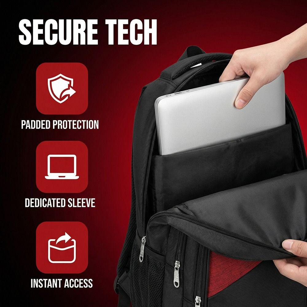 Ergonomic Travel Men Backpack Wear Resistant Large Capacity Business Backpack Fashion Oxford Cloth Laptop Shoulder Bag Daily Use
