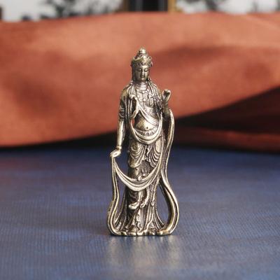 Collectable Antique Copper Buddha Guanyin Bodhisattva Exquisite Small Statues
