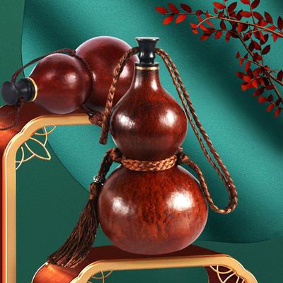 150/500ML Borraccia Zucca Wukong con Cordino Nappa Intrecciato Stile Cinese Vintage Contenitore per Bevande Zucca Re Scimmia Viaggio Fitness Bere