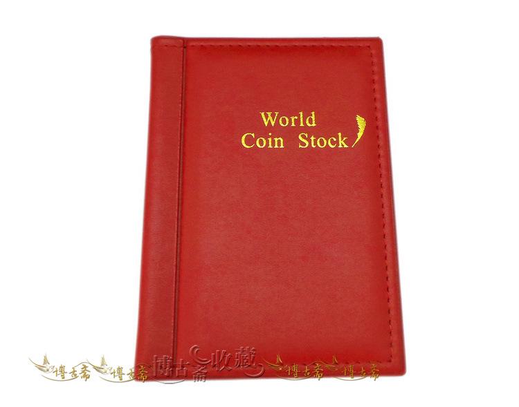 PU Leather Coin Collection Album - 120 Slot Slip-in Commemorative & Medium Grid Design