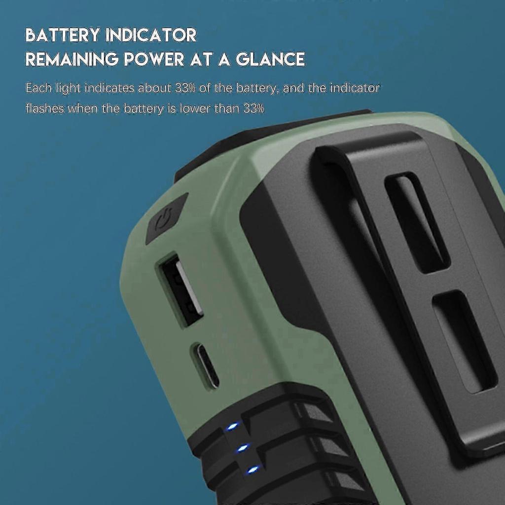 New Arrive 6000mAh Portable Waist Clip Fan Belt Fan Body Fan Strong Airflow, 3 Speeds, Rechargeable Belt Clip Fan with USB Port SZRH A-X
