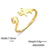 Skyrim Cute Cat Open Ring Stainless Steel Kitten Enthusiast Pet Animal Adjustable Ring Women's Minimalist Ring Lover Gift