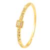 European and American style stainless steel light luxury bracelet geometric rhombus micro-embedded zircon buckle bracelet titanium steel bracelet