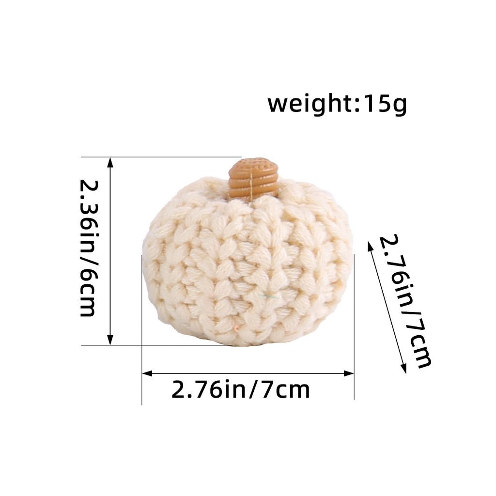 New Knitted Pumpkin Decorative Ornaments Diy Hand-woven Colorful Pumpkin Party Layout Props
