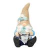 Coastal Gnome Figurine, Beach Shell Conch Gnome Ornament, Resin Ocean Gnome Statue for Summer Beach House Home Decoration