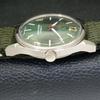 HAND-WINDING VINTAGE CAMY SWISS MENS REFURBISHED GREEN DIAL WATCH a500007-2 R151a-a500007
