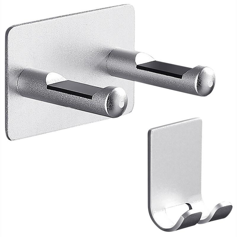 Space Aluminium Storage Bracket Hanger Organizer Silver Bathroom Wall Mount Universal Rustproof Free Punch Hair Dryer Holder