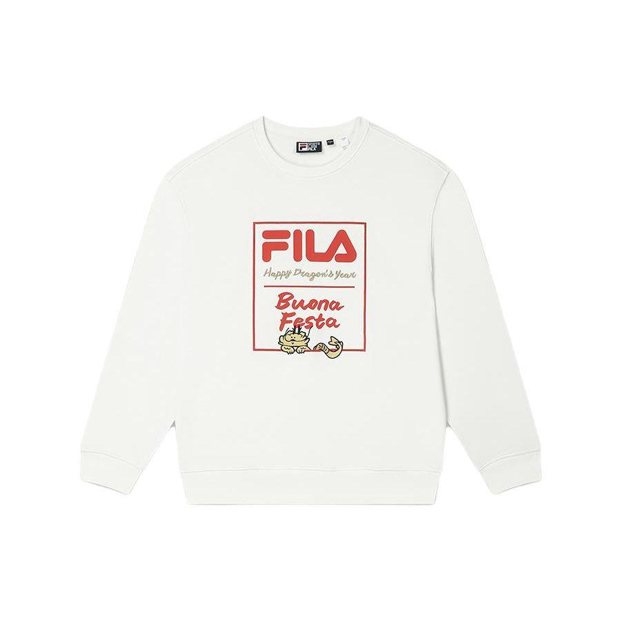 

FILA Dada Dragon Series Crew Neck Printed Letter Long Sleeve Sweatshirt Unisex Cloud Mushroom Beige F11U419201FWT XXXL