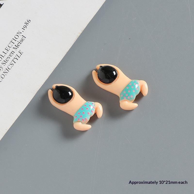 6Pcs Swimming Boys Girls Sports Resin Ornaments For Shoes Bags Cups Diy Funny Bracelet Decoration Charms Fit Birthday Present