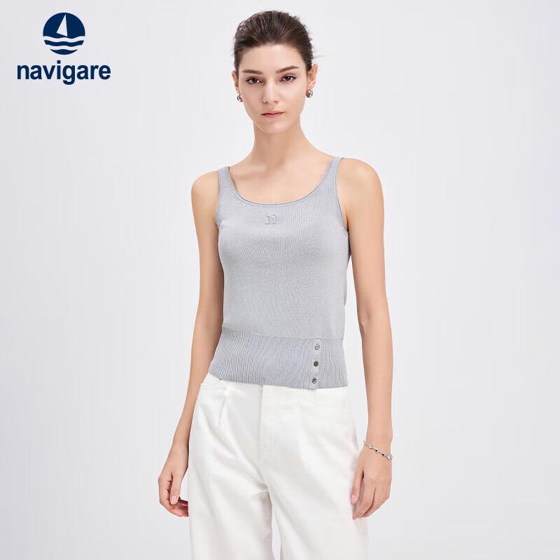 Navigare Women s Solid Knit Slim Fit Camisole L