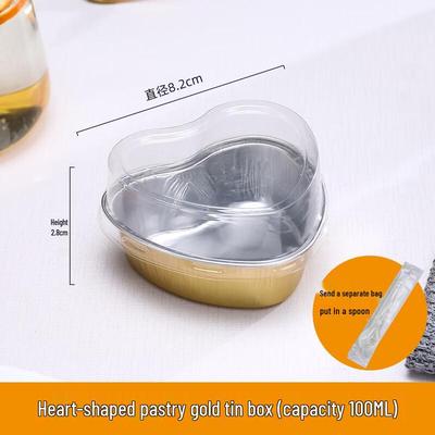 Heart-shaped Aluminum Foil Containers with Lids