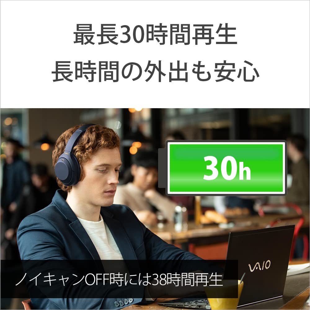 Sony Wireless Headphones Amazon Up To 30 Hours of Continuous Midnight Standard Noise-Canceling WH-1000XM4 LDAC, Alexa, Bluetooth, Hi-Res, Playback,