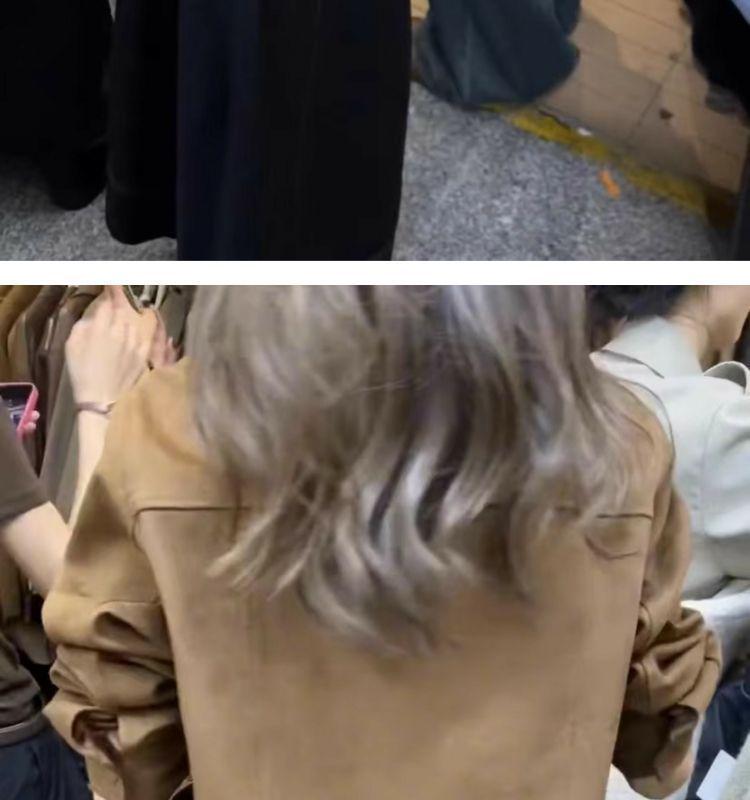 Damen Herbst/Winter Wildlederjacke im koreanischen Stil - Locker geschnitten, schlankmachend, kurz, langärmlig